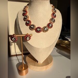 Elegant Rose‑Gold Kundan Necklace Set – Modern Indian Jewellery
